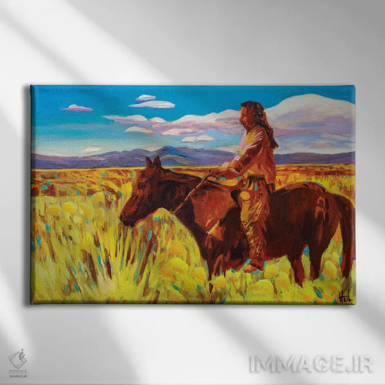 تابلو دکوراتیو مسافر تائوس اثر گرگ هایل - نمای روبهرو روی دیوار