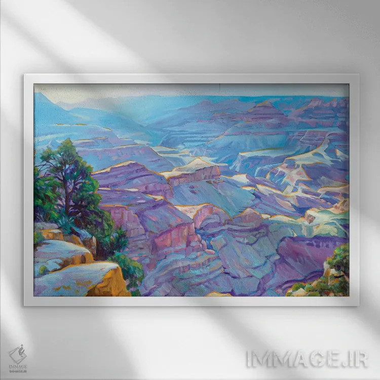 تابلو دکوراتیو نور خداوند اثر گرگ هایل - نمای قابدار سفید