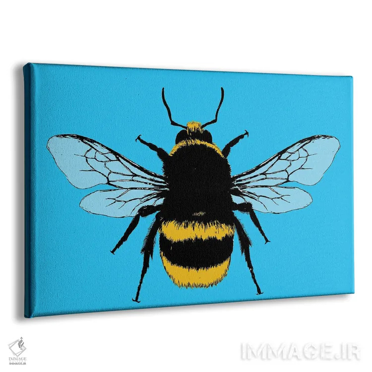 تابلو دکوراتیو زنبور من باش اثر گری هاگبن - نمای پرسپکتیو محصول