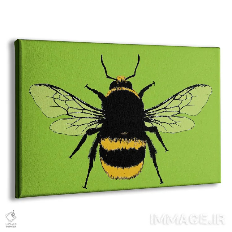 تابلو دکوراتیو زنبور من باش اثر گری هاگبن - نمای پرسپکتیو محصول