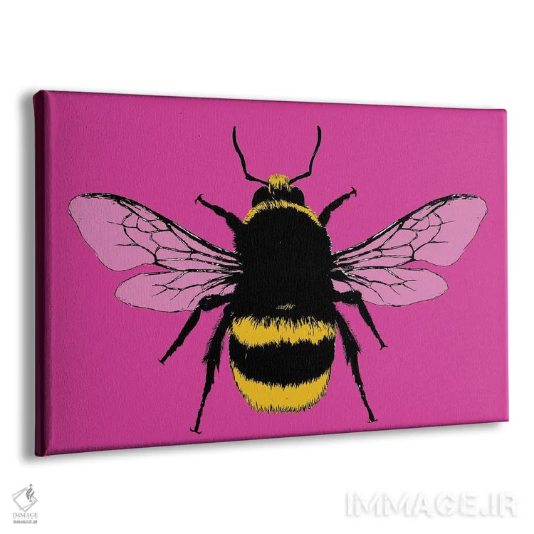 تابلو دکوراتیو زنبور من باش اثر گری هاگبن - نمای پرسپکتیو محصول