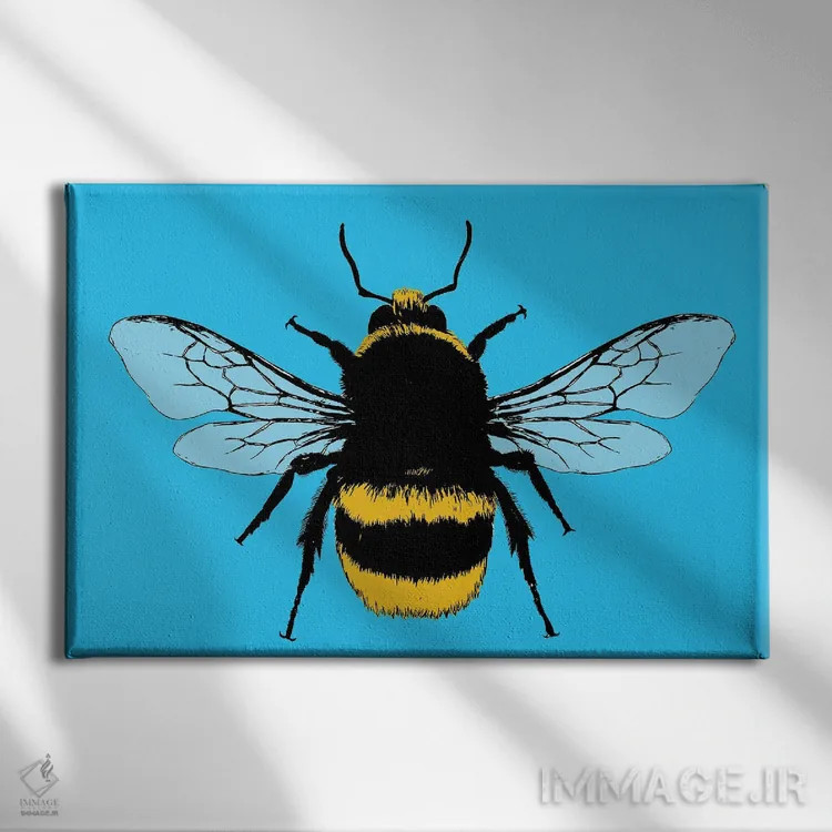 تابلو دکوراتیو زنبور من باش اثر گری هاگبن - نمای روبهرو روی دیوار