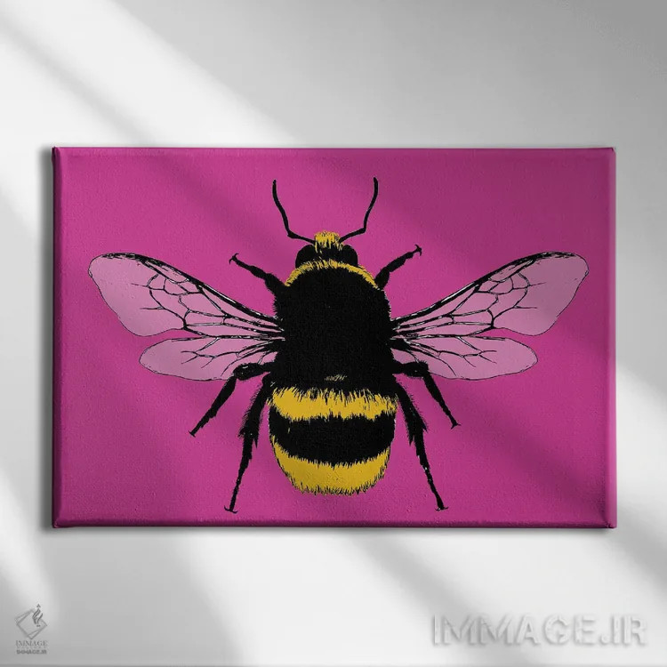 تابلو دکوراتیو زنبور من باش اثر گری هاگبن - نمای روبهرو روی دیوار
