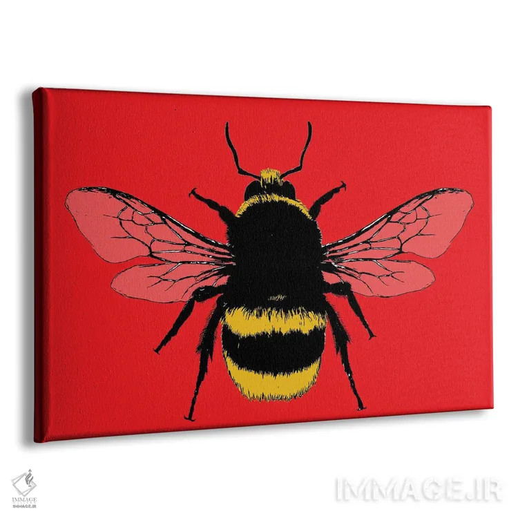 تابلو دکوراتیو زنبور من باش اثر گری هاگبن - نمای پرسپکتیو محصول