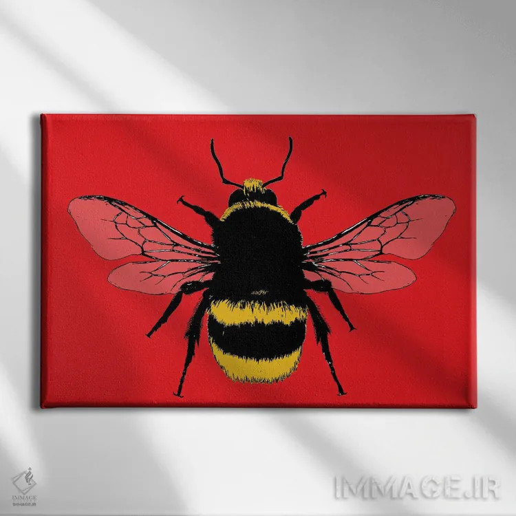 تابلو دکوراتیو زنبور من باش اثر گری هاگبن - نمای روبهرو روی دیوار