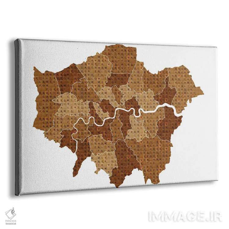 تابلو دکوراتیو اسکرابل لندن اثر گری هاگبن - نمای پرسپکتیو محصول