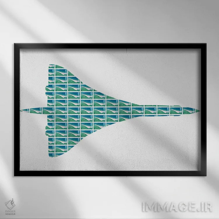 تابلو دکوراتیو کنکورد اثر گری هاگبن - نمای قابدار مشکی