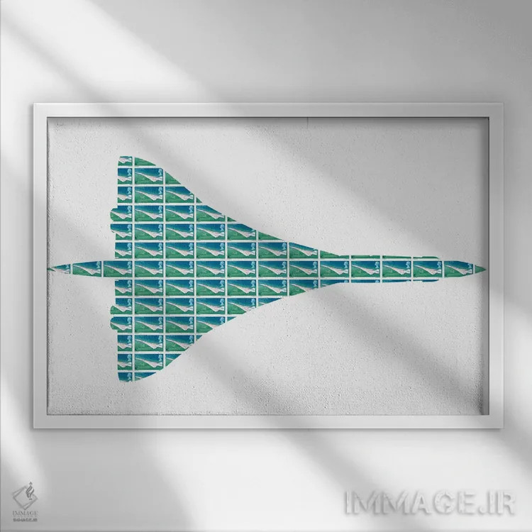 تابلو دکوراتیو کنکورد اثر گری هاگبن - نمای قابدار سفید