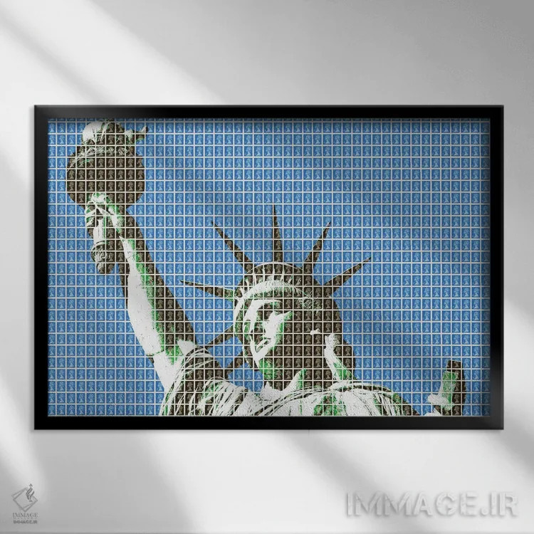 تابلو دکوراتیو آزادی اثر گری هاگبن - نمای قابدار مشکی