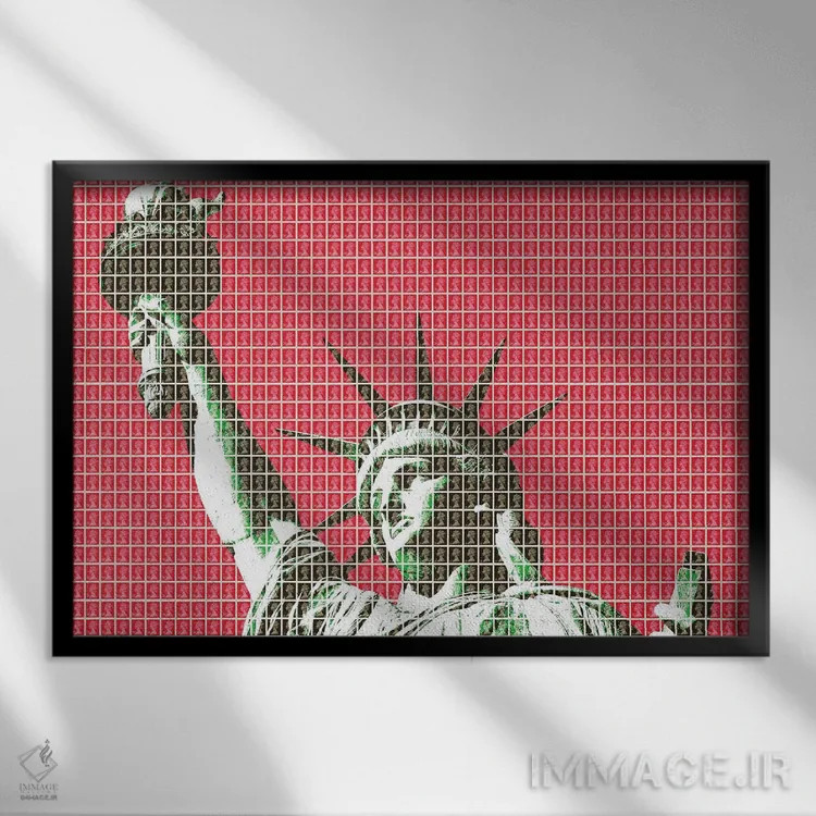 تابلو دکوراتیو آزادی اثر گری هاگبن - نمای قابدار مشکی