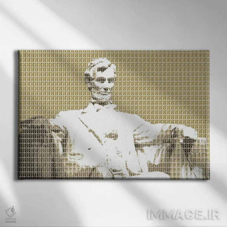 تابلو دکوراتیو یادبود لینکلن اثر گری هاگبن - نمای روبهرو روی دیوار