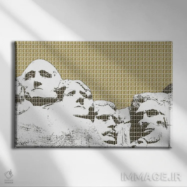 تابلو دکوراتیو راشمور اثر گری هاگبن - نمای روبهرو روی دیوار