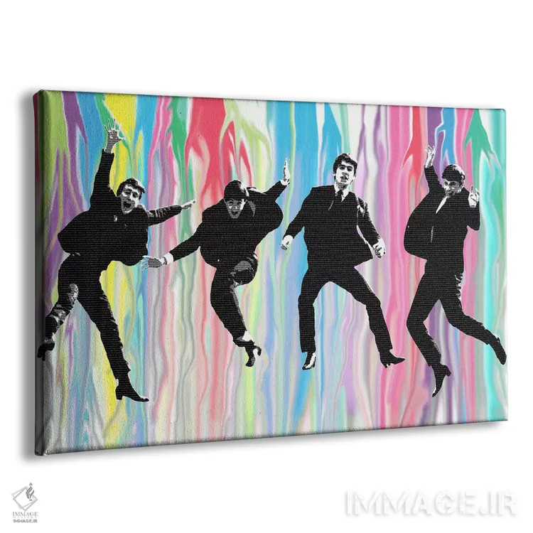تابلو دکوراتیو پرش بیتلز اثر گری هاگبن - نمای پرسپکتیو محصول