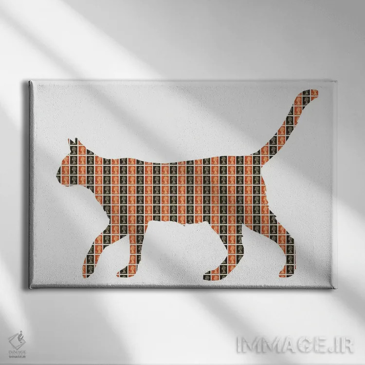 تابلو دکوراتیو ببر آسان گیر اثر گری هاگبن - نمای روبهرو روی دیوار