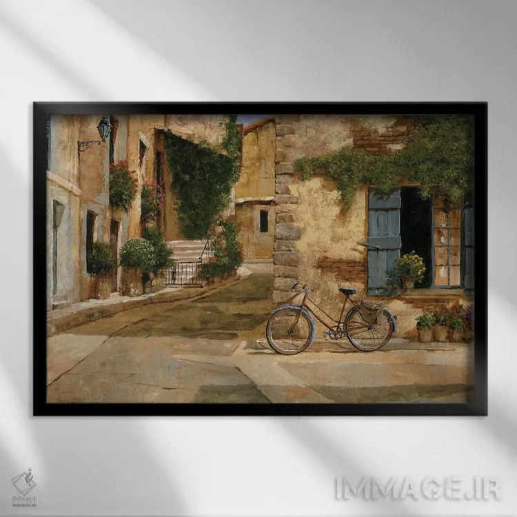 تابلو دکوراتیو تحویل اثر گیل آرشامبو - نمای قابدار مشکی