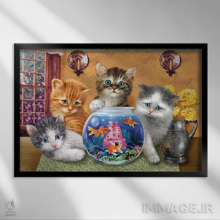 تابلو دکوراتیو چه کسی نگاه می کند؟ اثر جوردانو استودیو - نمای قابدار مشکی