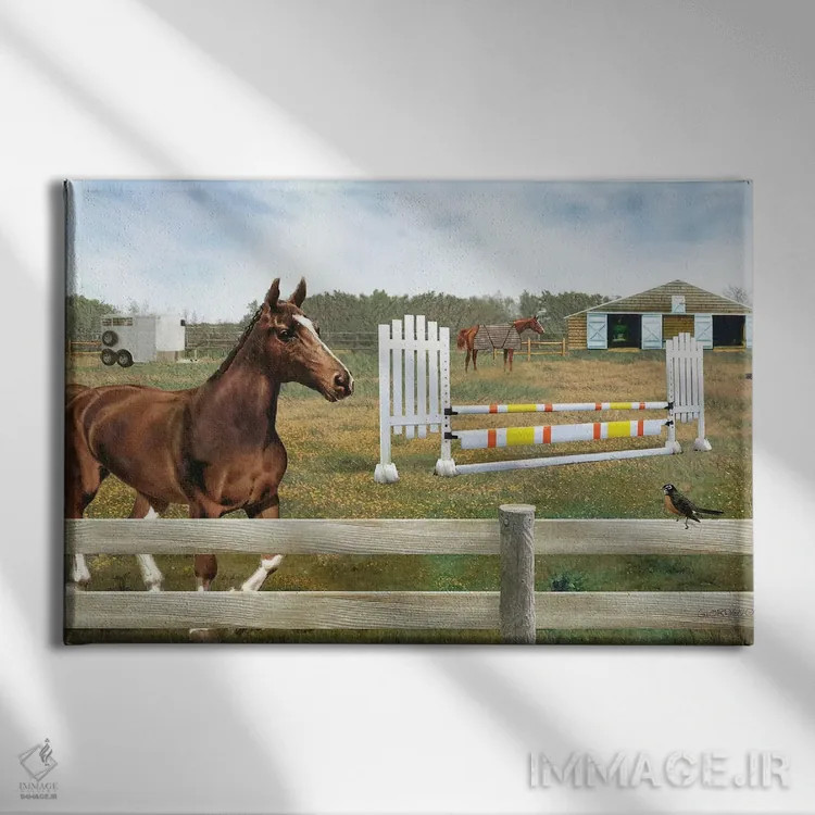 تابلو دکوراتیو تمرین برای وینی اثر جوردانو استودیو - نمای روبهرو روی دیوار