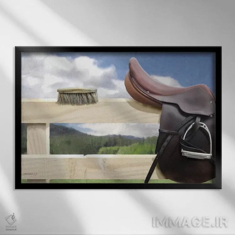 تابلو دکوراتیو زینم کن اثر جوردانو استودیو - نمای قابدار مشکی