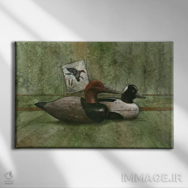 تابلو دکوراتیو برای دریاچه اثر جوردانو استودیو - نمای روبهرو روی دیوار