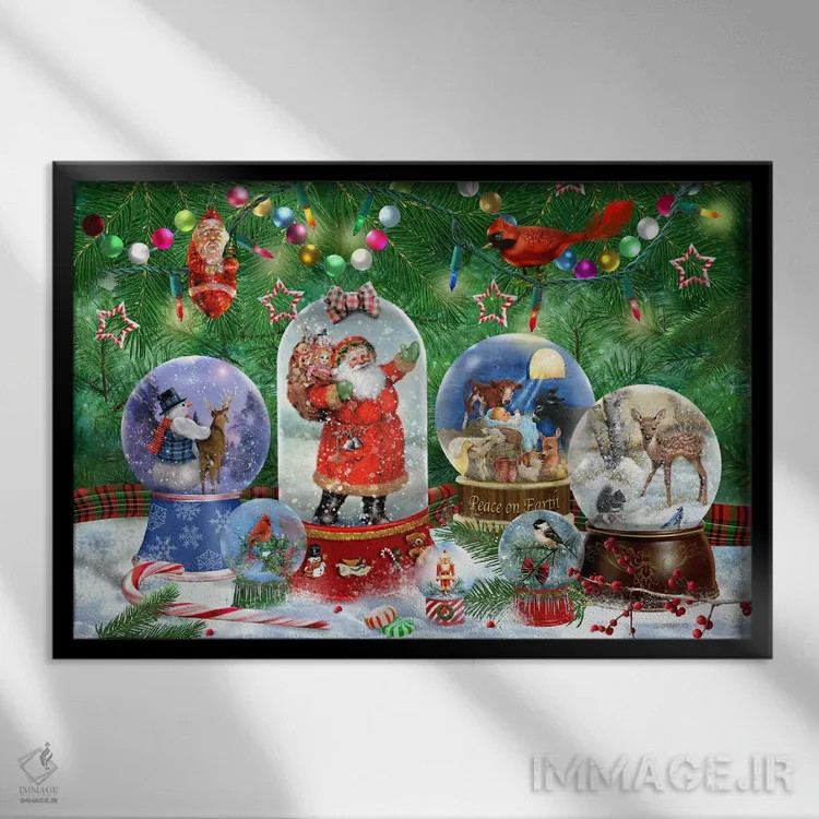 تابلو دکوراتیو جادوی کریسمس I اثر جوردانو استودیو - نمای قابدار مشکی