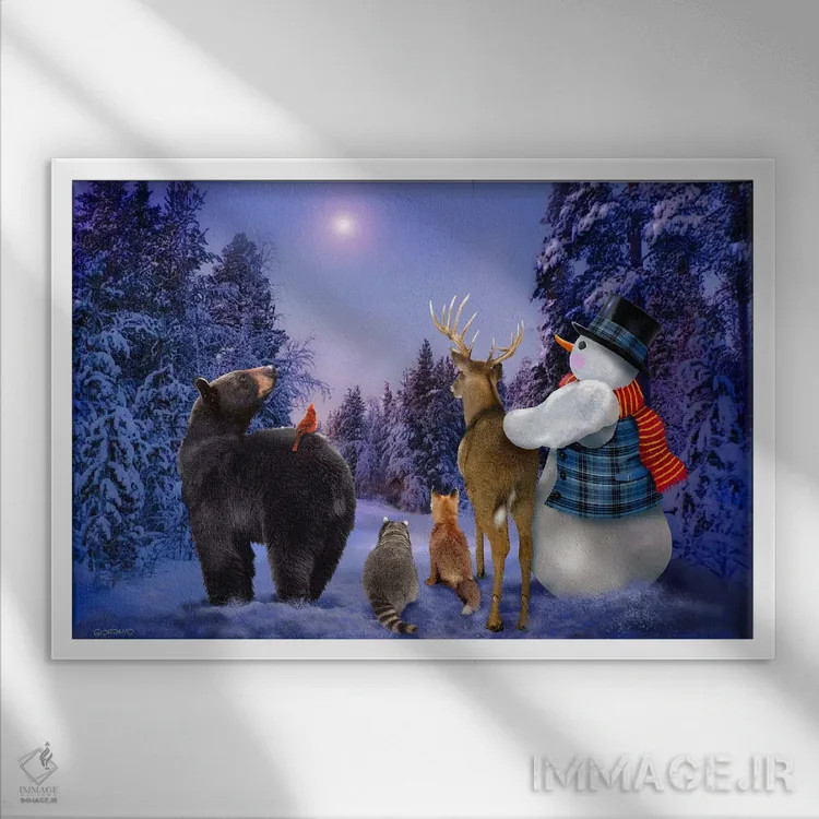 تابلو دکوراتیو آرزویی بر ستاره اثر جوردانو استودیو - نمای قابدار سفید