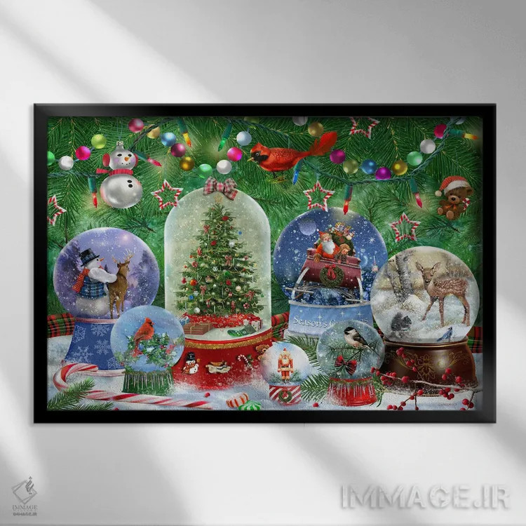 تابلو دکوراتیو جادوی کریسمس II اثر جوردانو استودیو - نمای قابدار مشکی