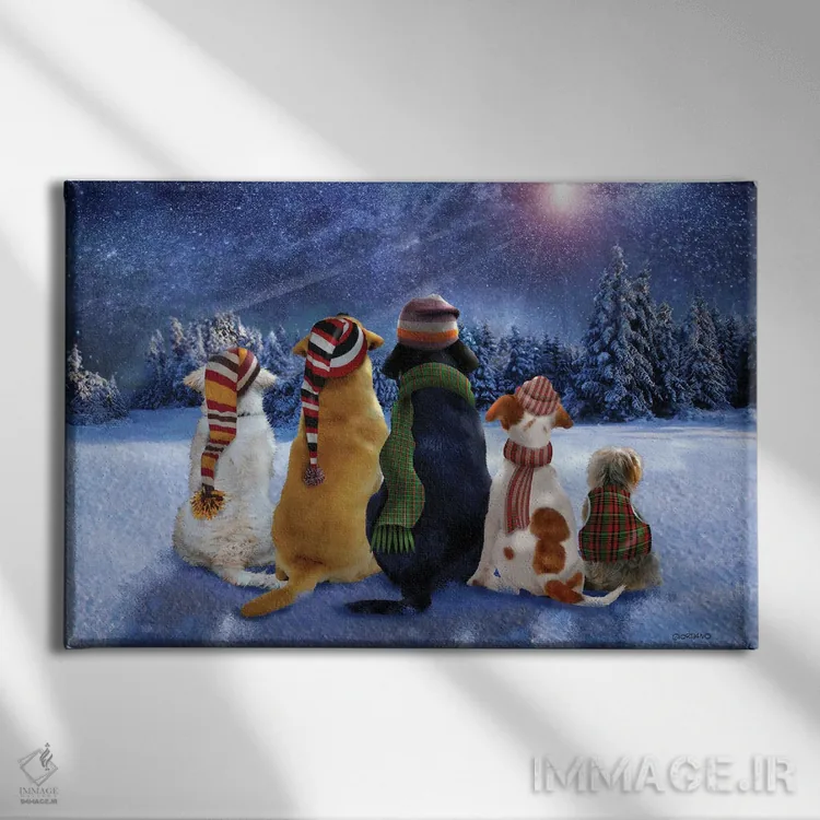 تابلو دکوراتیو آرزوکنندگان اثر جوردانو استودیو - نمای روبهرو روی دیوار