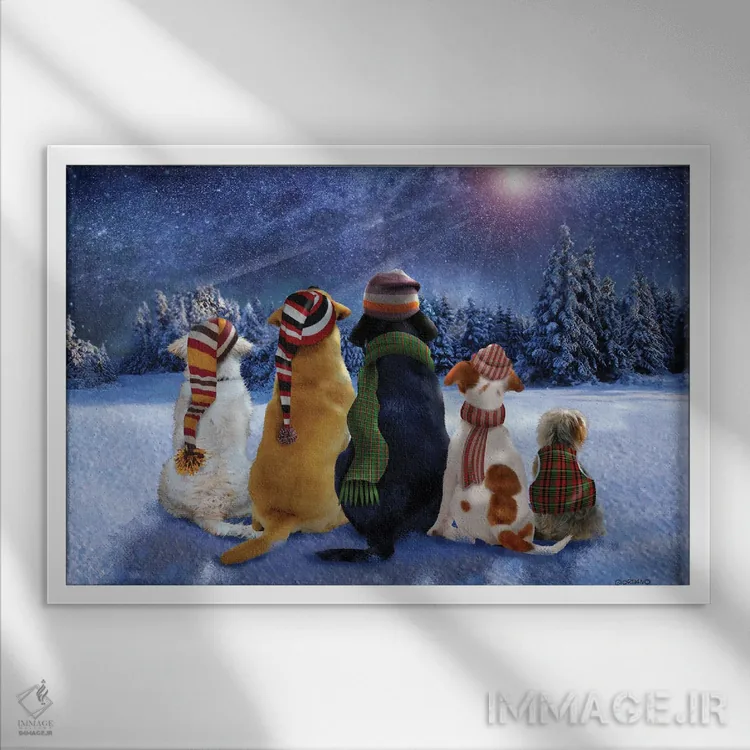 تابلو دکوراتیو آرزوکنندگان اثر جوردانو استودیو - نمای قابدار سفید