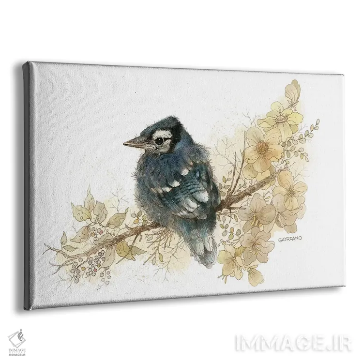 تابلو دکوراتیو طرح نیلی کبود اثر جوردانو استودیو - نمای پرسپکتیو محصول