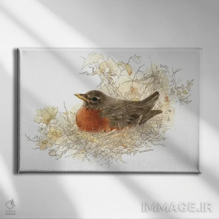 تابلو دکوراتیو طرح روبین اثر جوردانو استودیو - نمای روبهرو روی دیوار