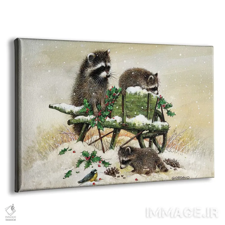 تابلو دکوراتیو راهزن ها روی گاری اثر جوردانو استودیو - نمای پرسپکتیو محصول