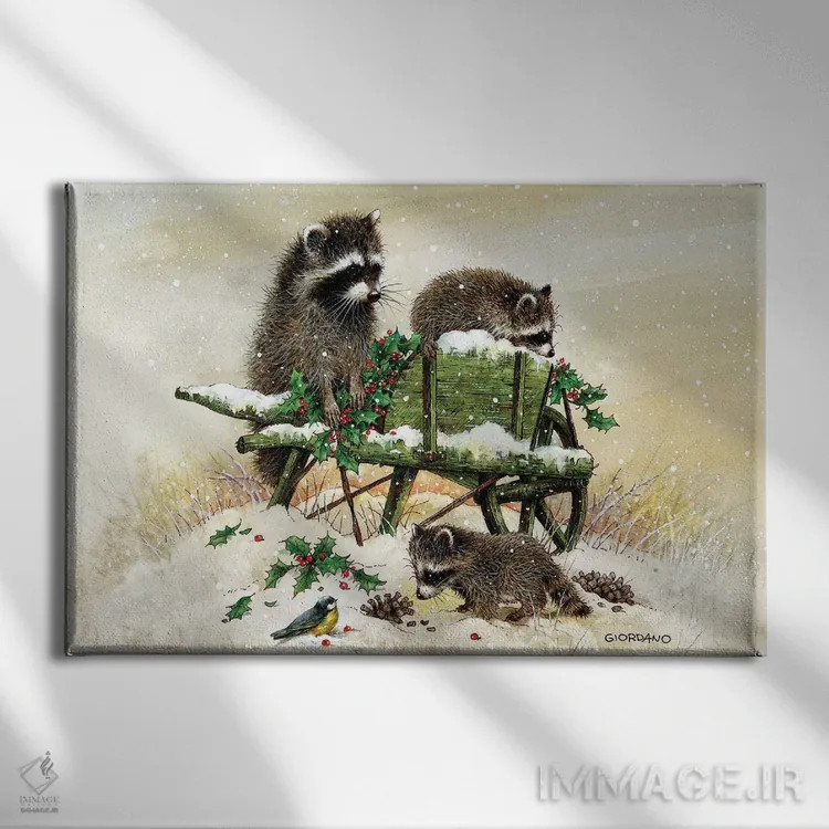 تابلو دکوراتیو راهزن ها روی گاری اثر جوردانو استودیو - نمای روبهرو روی دیوار