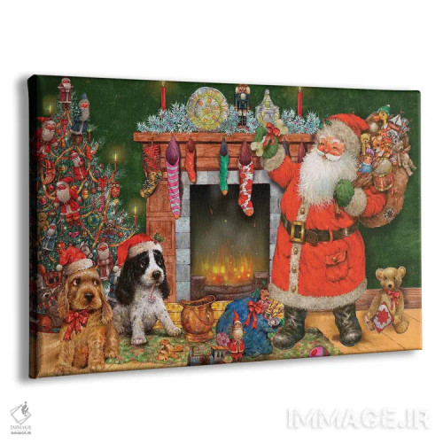 تابلو دکوراتیو سگ های خوب برای سانتا اثر جوردانو استودیو - نمای پرسپکتیو محصول