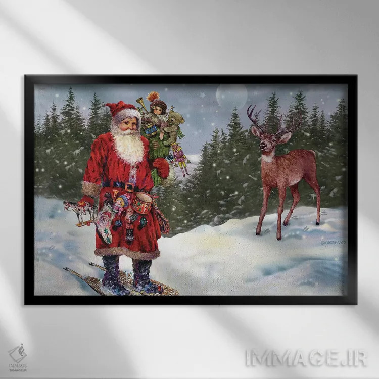 تابلو دکوراتیو روز خوبی برای نعل بندی اثر جوردانو استودیو - نمای قابدار مشکی