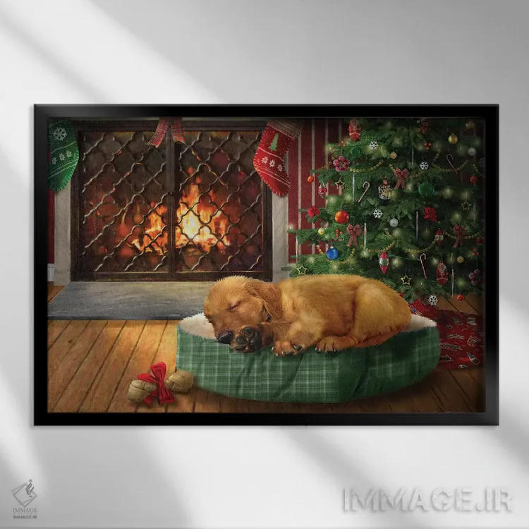 تابلو دکوراتیو به یک چرت نیاز دارم اثر جوردانو استودیو - نمای قابدار مشکی