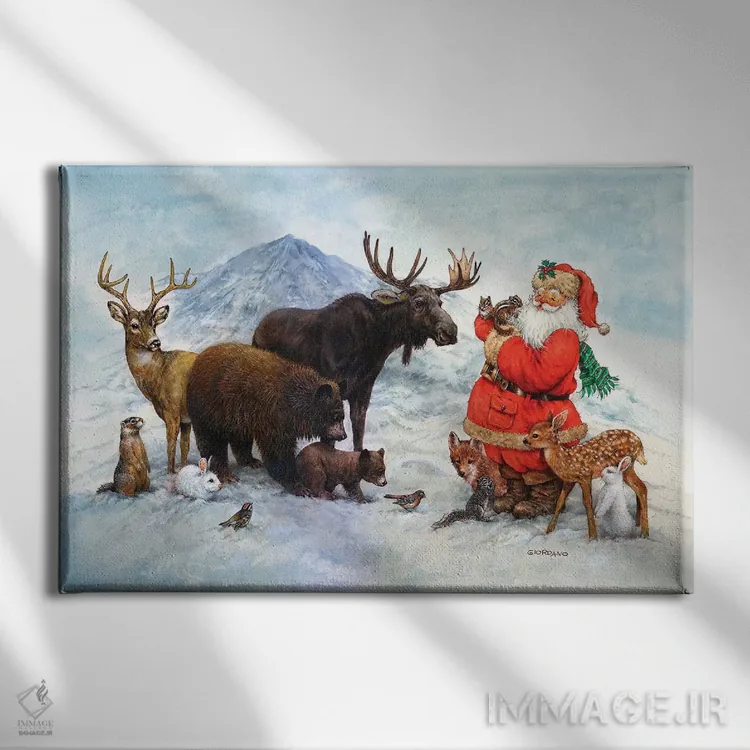 تابلو دکوراتیو نیک خوشحال اثر جوردانو استودیو - نمای روبهرو روی دیوار