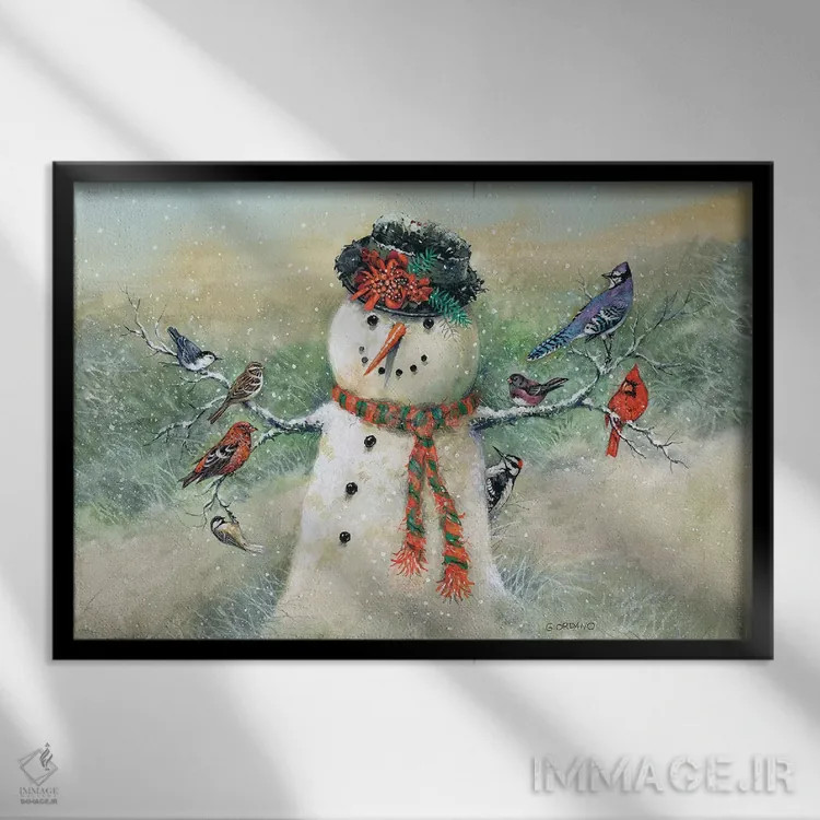 تابلو دکوراتیو دوست یابی اثر جوردانو استودیو - نمای قابدار مشکی