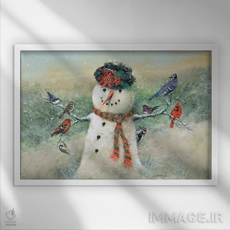 تابلو دکوراتیو دوست یابی اثر جوردانو استودیو - نمای قابدار سفید