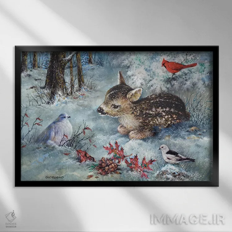 تابلو دکوراتیو برایم داستان بگو اثر جوردانو استودیو - نمای قابدار مشکی