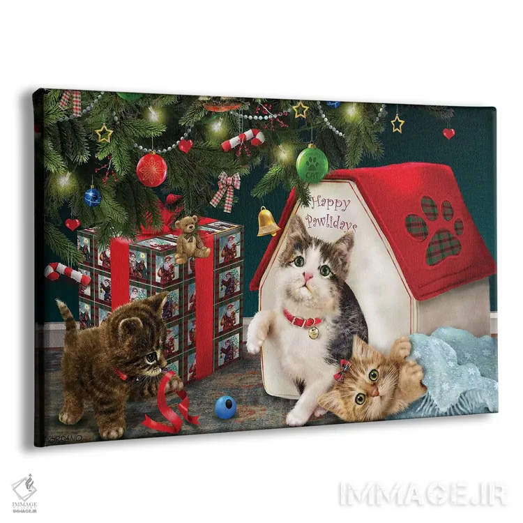 تابلو دکوراتیو زیر درخت کریسمس اثر جوردانو استودیو - نمای پرسپکتیو محصول