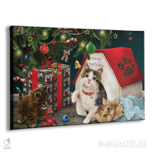 تابلو دکوراتیو زیر درخت کریسمس اثر جوردانو استودیو - نمای پرسپکتیو محصول