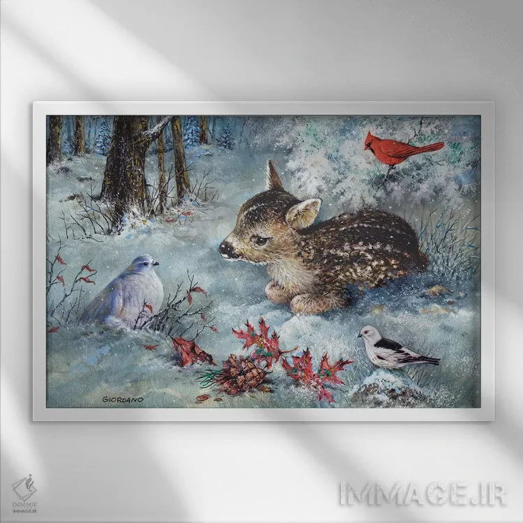 تابلو دکوراتیو برایم داستان بگو اثر جوردانو استودیو - نمای قابدار سفید