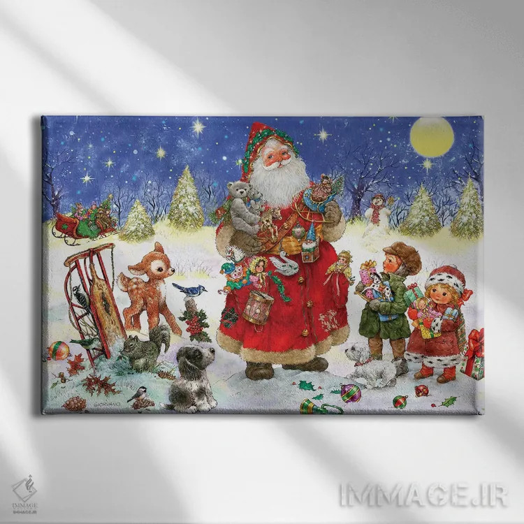 تابلو دکوراتیو آنچه برای کریسمس می خواهم اثر جوردانو استودیو - نمای روبهرو روی دیوار