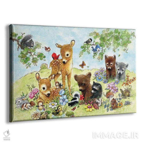 تابلو دکوراتیو مزرعه جانوران کوچک اثر جوردانو استودیو - نمای پرسپکتیو محصول