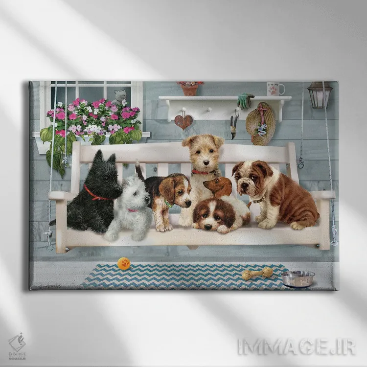 تابلو دکوراتیو دوستان ایوان اثر جوردانو استودیو - نمای روبهرو روی دیوار