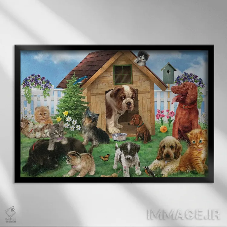 تابلو دکوراتیو قرار بازی بعدازظهر اثر جوردانو استودیو - نمای قابدار مشکی