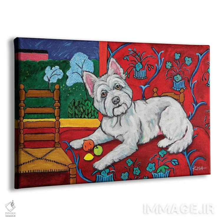 تابلو دکوراتیو وستی موتیسه اثر گرچن کیش سرانو - نمای پرسپکتیو محصول