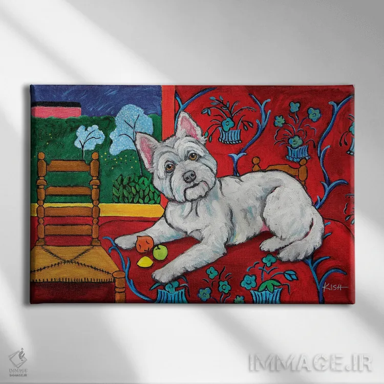 تابلو دکوراتیو وستی موتیسه اثر گرچن کیش سرانو - نمای روبهرو روی دیوار