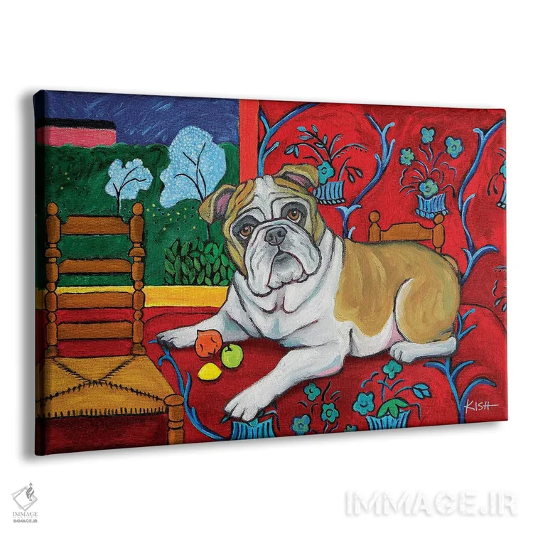 تابلو دکوراتیو بولداگ موتیسه اثر گرچن کیش سرانو - نمای پرسپکتیو محصول