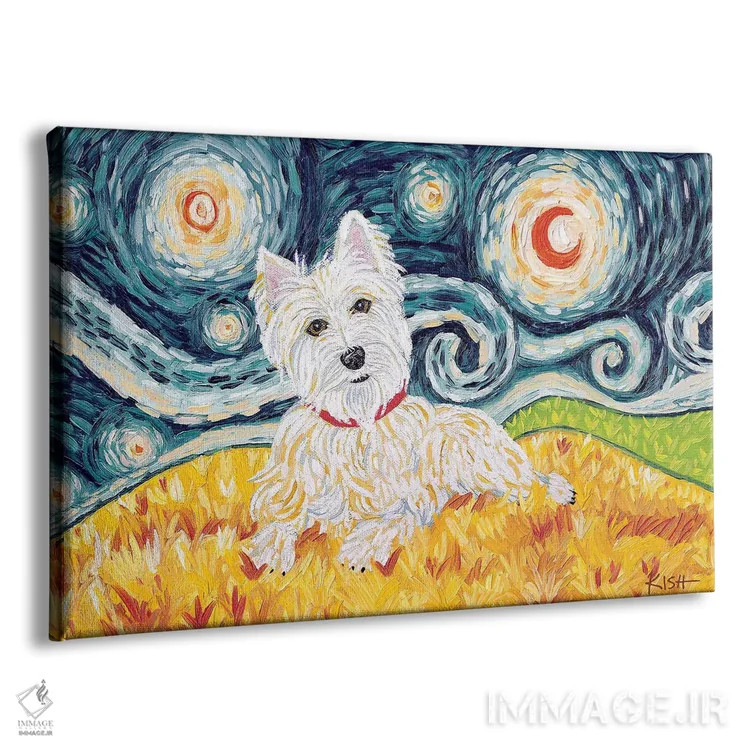 تابلو دکوراتیو وستی در شب پرستاره اثر گرچن کیش سرانو - نمای پرسپکتیو محصول